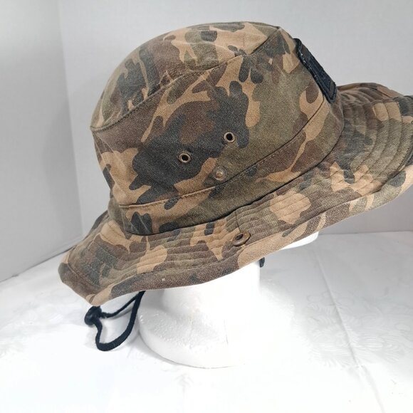 Volcom Stone Bucket Boonie Hat Camo Camouflage fishing Camp Hike Boat sun O/s - Picture 7 of 13